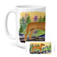 Tosa Inu Ceramic Coffee Mug 15 oz Decorative Large C Handle Mug Cup for Tea, Cocoa Hot Chocolate