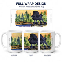 Poodle Ceramic Coffee Mug 15 oz Decorative Large C Handle Mug Cup for Tea, Cocoa Hot Chocolate