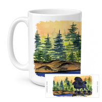 Poodle Ceramic Coffee Mug 15 oz Decorative Large C Handle Mug Cup for Tea, Cocoa Hot Chocolate