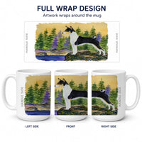 Basenji Ceramic Coffee Mug 15 oz Decorative Large C Handle Mug Cup for Tea, Cocoa Hot Chocolate