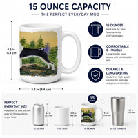 Basenji Ceramic Coffee Mug 15 oz Decorative Large C Handle Mug Cup for Tea, Cocoa Hot Chocolate