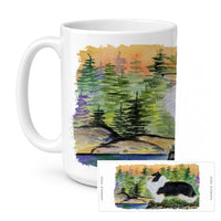 Collie Ceramic Coffee Mug 15 oz Decorative Large C Handle Mug Cup for Tea, Cocoa Hot Chocolate