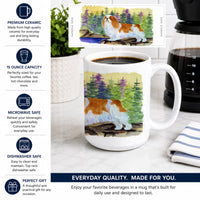 English Toy Spaniel Ceramic Coffee Mug 15 oz Decorative Large C Handle Mug Cup for Tea, Cocoa Hot Chocolate