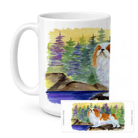English Toy Spaniel Ceramic Coffee Mug 15 oz Decorative Large C Handle Mug Cup for Tea, Cocoa Hot Chocolate