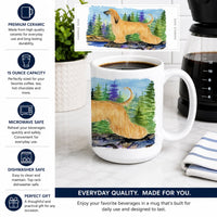Afghan Hound Ceramic Coffee Mug 15 oz Decorative Large C Handle Mug Cup for Tea, Cocoa Hot Chocolate