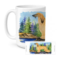 Afghan Hound Ceramic Coffee Mug 15 oz Decorative Large C Handle Mug Cup for Tea, Cocoa Hot Chocolate
