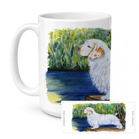 Clumber Spaniel Ceramic Coffee Mug 15 oz Decorative Large C Handle Mug Cup for Tea, Cocoa Hot Chocolate