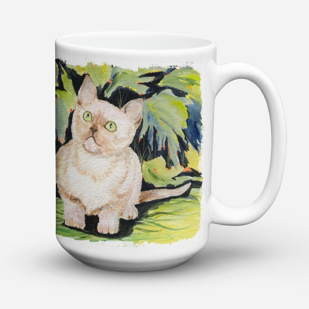 Cat - Burmese Ceramic Coffee Mug 15 oz Decorative Large C Handle Mug Cup for Tea, Cocoa Hot Chocolate