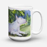 Bull Terrier Ceramic Coffee Mug 15 oz Decorative Large C Handle Mug Cup for Tea, Cocoa Hot Chocolate