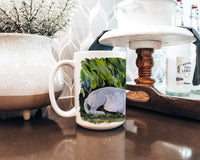 Bull Terrier Ceramic Coffee Mug 15 oz Decorative Large C Handle Mug Cup for Tea, Cocoa Hot Chocolate