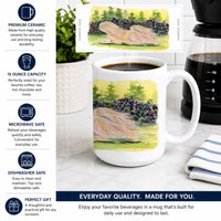 Lhasa Apso Ceramic Coffee Mug 15 oz Decorative Large C Handle Mug Cup for Tea, Cocoa Hot Chocolate