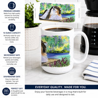 Shih Tzu Ceramic Coffee Mug 15 oz Decorative Large C Handle Mug Cup for Tea, Cocoa Hot Chocolate