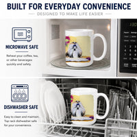 Shih Tzu Ceramic Coffee Mug 15 oz Decorative Large C Handle Mug Cup for Tea, Cocoa Hot Chocolate