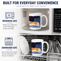 Starry Night Corgi Ceramic Coffee Mug 15 oz Decorative Large C Handle Mug Cup for Tea, Cocoa Hot Chocolate