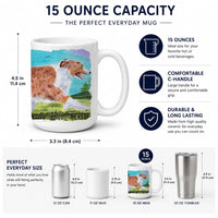 Australian Shepherd Ceramic Coffee Mug 15 oz Decorative Large C Handle Mug Cup for Tea, Cocoa Hot Chocolate
