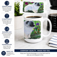 Keeshond Ceramic Coffee Mug 15 oz Decorative Large C Handle Mug Cup for Tea, Cocoa Hot Chocolate