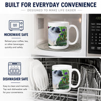 Keeshond Ceramic Coffee Mug 15 oz Decorative Large C Handle Mug Cup for Tea, Cocoa Hot Chocolate