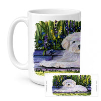 Coton de Tulear Ceramic Coffee Mug 15 oz Decorative Large C Handle Mug Cup for Tea, Cocoa Hot Chocolate