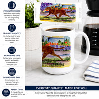 Chesapeake Bay Retriever Ceramic Coffee Mug 15 oz Decorative Large C Handle Mug Cup for Tea, Cocoa Hot Chocolate