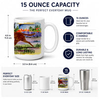 Chesapeake Bay Retriever Ceramic Coffee Mug 15 oz Decorative Large C Handle Mug Cup for Tea, Cocoa Hot Chocolate