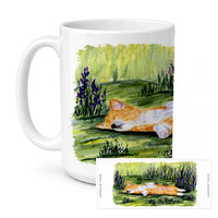 Corgi Ceramic Coffee Mug 15 oz Decorative Large C Handle Mug Cup for Tea, Cocoa Hot Chocolate