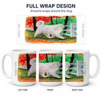 Great Pyrenees Ceramic Coffee Mug 15 oz Decorative Large C Handle Mug Cup for Tea, Cocoa Hot Chocolate