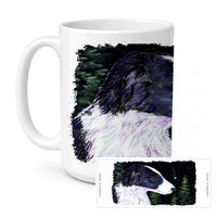 Starry Night Border Collie Ceramic Coffee Mug 15 oz Decorative Large C Handle Mug Cup for Tea, Cocoa Hot Chocolate