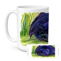 Briard Ceramic Coffee Mug 15 oz Decorative Large C Handle Mug Cup for Tea, Cocoa Hot Chocolate
