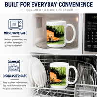Chow Chow Ceramic Coffee Mug 15 oz Decorative Large C Handle Mug Cup for Tea, Cocoa Hot Chocolate