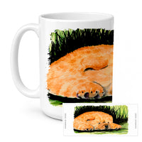 Chow Chow Ceramic Coffee Mug 15 oz Decorative Large C Handle Mug Cup for Tea, Cocoa Hot Chocolate