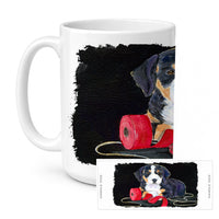 Entlebucher Mountain Dog Ceramic Coffee Mug 15 oz Decorative Large C Handle Mug Cup for Tea, Cocoa Hot Chocolate
