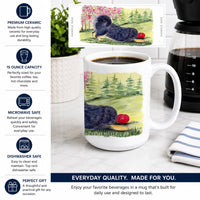 Tibetan Mastiff Ceramic Coffee Mug 15 oz Decorative Large C Handle Mug Cup for Tea, Cocoa Hot Chocolate