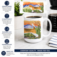 Beagle Ceramic Coffee Mug 15 oz Decorative Large C Handle Mug Cup for Tea, Cocoa Hot Chocolate