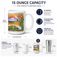 Beagle Ceramic Coffee Mug 15 oz Decorative Large C Handle Mug Cup for Tea, Cocoa Hot Chocolate