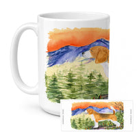 Beagle Ceramic Coffee Mug 15 oz Decorative Large C Handle Mug Cup for Tea, Cocoa Hot Chocolate