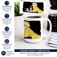Chihuahua Ceramic Coffee Mug 15 oz Decorative Large C Handle Mug Cup for Tea, Cocoa Hot Chocolate