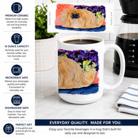 Pekingese Ceramic Coffee Mug 15 oz Decorative Large C Handle Mug Cup for Tea, Cocoa Hot Chocolate