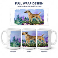 Border Terrier Ceramic Coffee Mug 15 oz Decorative Large C Handle Mug Cup for Tea, Cocoa Hot Chocolate