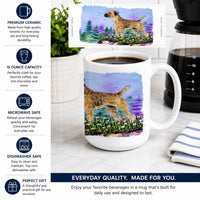Border Terrier Ceramic Coffee Mug 15 oz Decorative Large C Handle Mug Cup for Tea, Cocoa Hot Chocolate