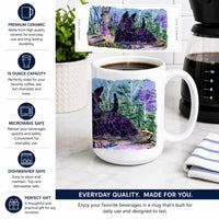 Scottish Terrier Ceramic Coffee Mug 15 oz Decorative Large C Handle Mug Cup for Tea, Cocoa Hot Chocolate