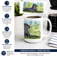 Cane Corso Ceramic Coffee Mug 15 oz Decorative Large C Handle Mug Cup for Tea, Cocoa Hot Chocolate