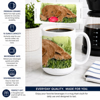 Curly Coated Retriever Ceramic Coffee Mug 15 oz Decorative Large C Handle Mug Cup for Tea, Cocoa Hot Chocolate
