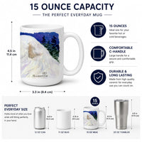 Great Pyrenees Ceramic Coffee Mug 15 oz Decorative Large C Handle Mug Cup for Tea, Cocoa Hot Chocolate