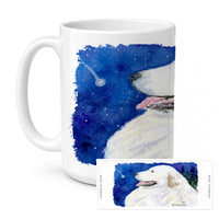 Great Pyrenees Ceramic Coffee Mug 15 oz Decorative Large C Handle Mug Cup for Tea, Cocoa Hot Chocolate