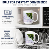 Bichon Frise Ceramic Coffee Mug 15 oz Decorative Large C Handle Mug Cup for Tea, Cocoa Hot Chocolate