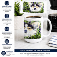 Chihuahua Ceramic Coffee Mug 15 oz Decorative Large C Handle Mug Cup for Tea, Cocoa Hot Chocolate
