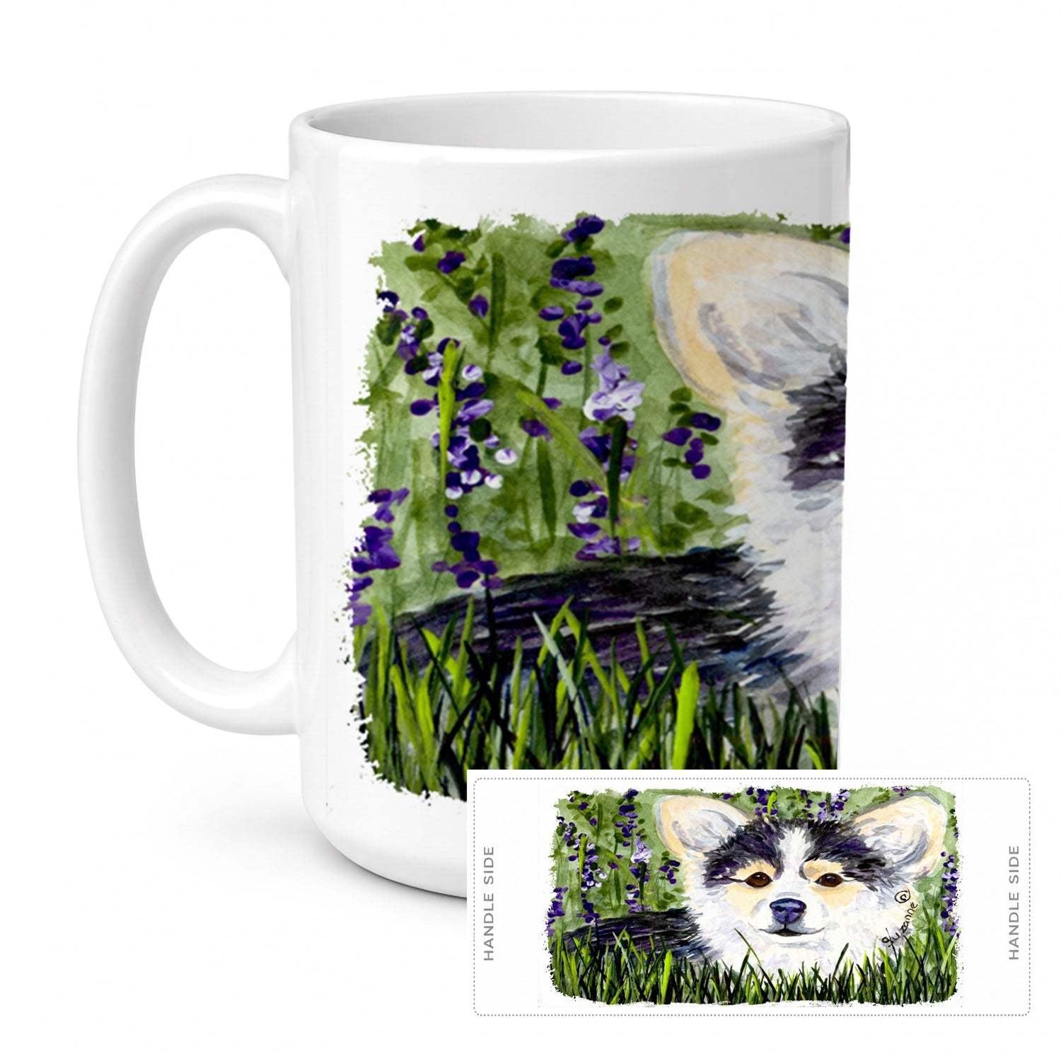 Chihuahua Ceramic Coffee Mug 15 oz Decorative Large C Handle Mug Cup for Tea, Cocoa Hot Chocolate