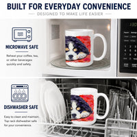 Bernese Mountain Dog Ceramic Coffee Mug 15 oz Decorative Large C Handle Mug Cup for Tea, Cocoa Hot Chocolate