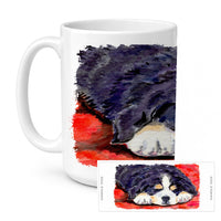 Bernese Mountain Dog Ceramic Coffee Mug 15 oz Decorative Large C Handle Mug Cup for Tea, Cocoa Hot Chocolate