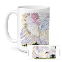 Westie Ceramic Coffee Mug 15 oz Decorative Large C Handle Mug Cup for Tea, Cocoa Hot Chocolate